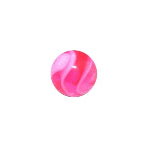 Acrylic UV Pink Piercing Marbled Only Ball
