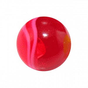 Acrylic UV Red Piercing Marbled Only Ball