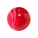 Boule de Piercing Acrylique Rouge UV Marbrée