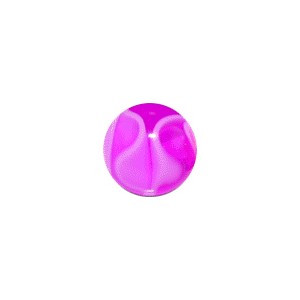 Boule de Piercing Acrylique Violette UV Marbrée