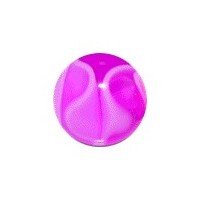 Acrylic UV Purple Piercing Marbled Only Ball