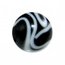 Acrylic UV Black Piercing Marbled Only Ball