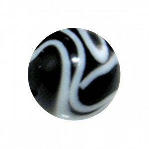 Bola de Piercing Acrílico Negro UV Veteadoe