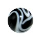 Piercing Kugel Acryl Schwarz UV Marmoriert