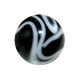 Acrylic UV Black Piercing Marbled Only Ball