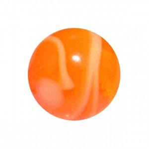 Bola de Piercing Acrílico Naranja UV Veteadoe
