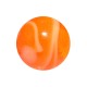 Acrylic UV Orange Piercing Marbled Only Ball