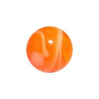 Piercing Kugel Acryl Orange UV Marmoriert