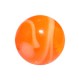 Boule de Piercing Acrylique Orange UV Marbrée