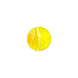 Acrylic UV Yellow Piercing Marbled Only Ball