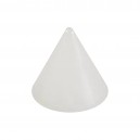 Spike de Piercing Acrílico Blanco UV Sólo