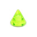 Spike de Piercing Acrílico Verde Transparente UV Sólo