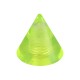 Spike de Piercing Acrílico Verde Transparente UV Sólo