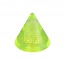 Spike de Piercing Acrílico Verde Transparente UV Sólo
