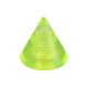 Einzelne Piercing-Spitze Acryl Gr&uuml;n Transparent UV