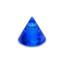Pique de Piercing Acrylique Bleu Foncé Transparent UV Seul