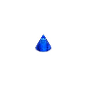 Spike de Piercing Acrílico Azul Oscuro Transparente UV Sólo