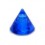 Spike de Piercing Acrílico Azul Oscuro Transparente UV Sólo