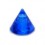Transparent Acrylic UV Navy Blue Barbell Only Spike