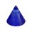 Transparent Acrylic UV Navy Blue Barbell Only Spike