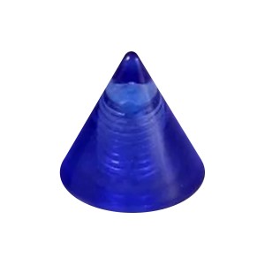 Einzelne Piercing-Spitze Acryl Dunkelblau Transparent UV