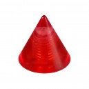 Spike de Piercing Acrílico Rojo Transparente UV Sólo