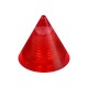 Pique de Piercing Acrylique Rouge Transparent UV Seul