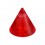 Nur Piercing Spitze Acryl Rot Transparent UV