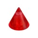 Einzelne Piercing-Spitze Acryl Rot Transparent UV