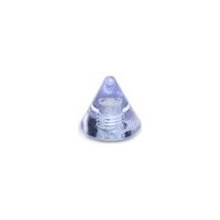 Pique de Piercing Acrylique Bleu Clair Transparent UV Seul
