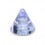 Spike de Piercing Acrílico Azul Claro Transparente UV Sólo