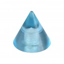Pique de Piercing Acrylique Bleu Clair Transparent UV Seul