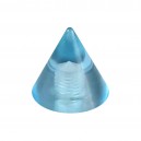 Spike de Piercing Acrílico Azul Claro Transparente UV Sólo