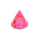 Transparent Acrylic UV Pink Barbell Only Spike