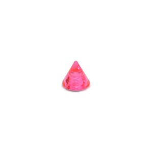Spike de Piercing Acrílico Rosa Transparente UV Sólo