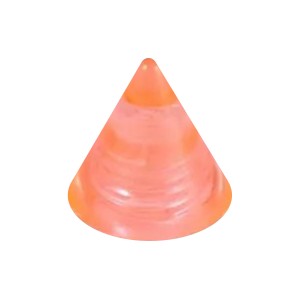 Einzelne Piercing-Spitze Acryl Rosa Transparent UV