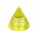 Pique de Piercing Acrylique Jaune Transparent UV Seul