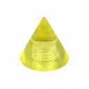 Spike de Piercing Acrílico Amarillo Transparente UV Sólo