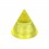 Einzelne Piercing-Spitze Acryl Gelb Transparent UV