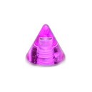 Spike de Piercing Acrílico Púrpura Transparente UV Sólo