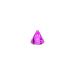 Spike de Piercing Acrílico Púrpura Transparente UV Sólo