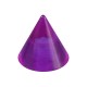 Spike de Piercing Acrílico Púrpura Transparente UV Sólo