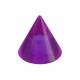 Einzelne Piercing-Spitze Acryl Lila Transparent UV