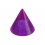 Einzelne Piercing-Spitze Acryl Lila Transparent UV