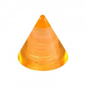 Pique de Piercing Acrylique Orange Transparent UV Seul