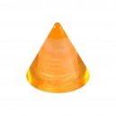 Spike de Piercing Acrílico Naranja Transparente UV Sólo