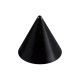Einzelne Piercing-Spitze Acryl Schwarz UV