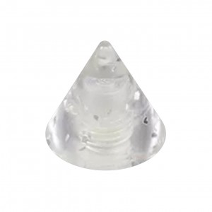 Einzelne Piercing-Spitze Acryl Transparent UV Glitzernd