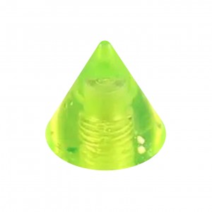 Einzelne Piercing-Spitze Acryl Gr&uuml;n UV Glitzernd