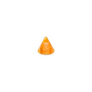 Spike de Piercing Acrílico Naranja UV Lentejuela
